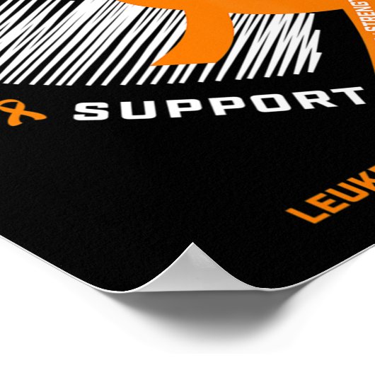 私の姪の白血病のハートのためのオレンジ色のリボン ポスター (角)