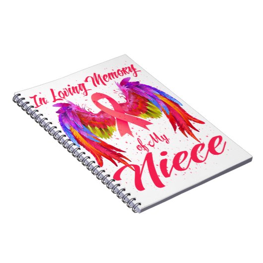 私の姪の翼の乳癌の愛情に満ちた記憶で ノートブック (右側)