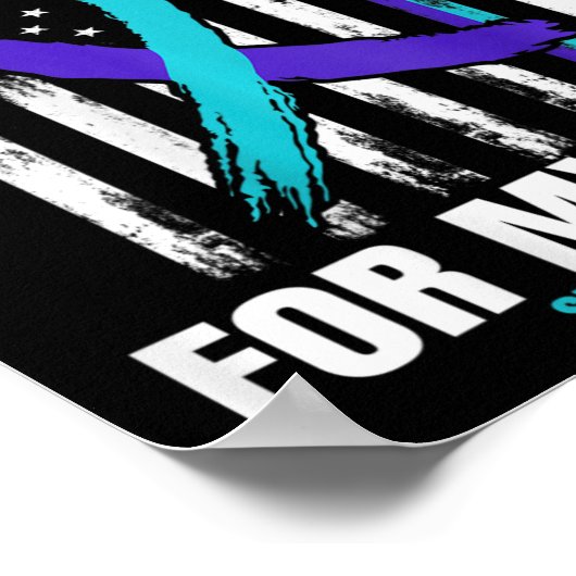 私の姪の自殺の思い出としてアメリカ認識度国旗B ポスター (角)