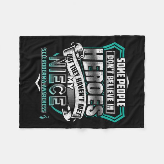 私の姪は戦士である – 強皮症認識度 フリースブランケット (正面(横))