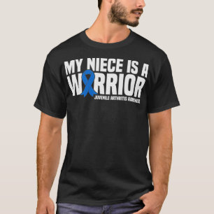 私の姪は戦士の若い関節炎認識度 Tシャツ