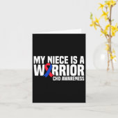 私の姪は戦士のChd先天性ハート病 カード (黄色い花)