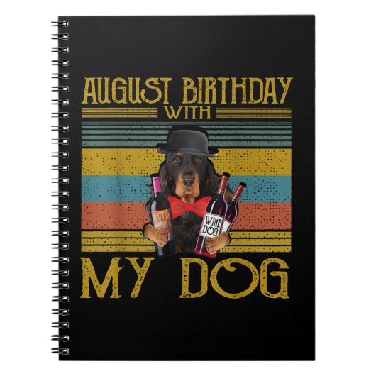 私の威厳があるゴードン・セッター犬との誕生日2020 ノートブック (正面)