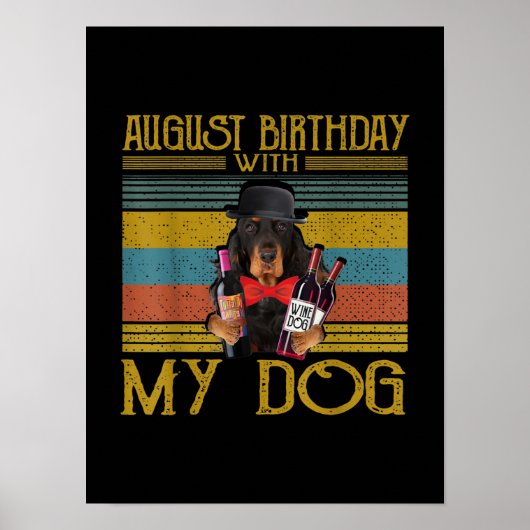 私の威厳があるゴードン・セッター犬との誕生日2020 ポスター (正面)