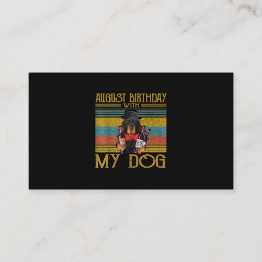 私の威厳があるゴードン・セッター犬との誕生日2020 名刺 (正面)
