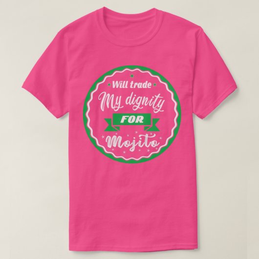私の威厳をモヒトに変える Tシャツ (デザイン正面)