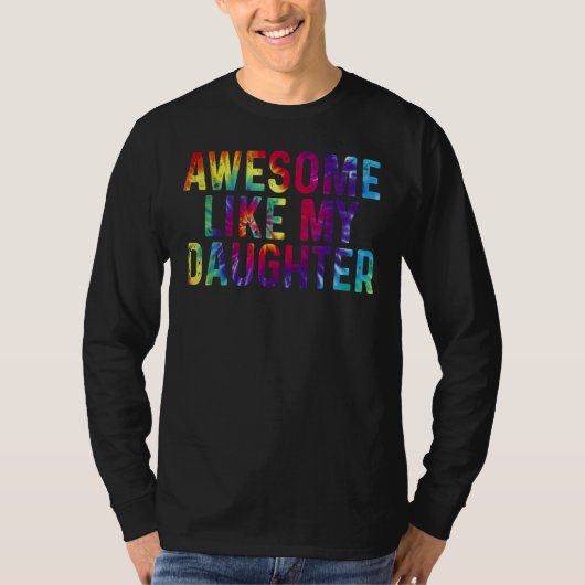 私の娘たち素晴らしの絞り染めの日のように Tシャツ (正面)