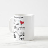 私の娘にとって、あなたはあなたより勇敢信じだ コーヒーマグカップ (正面左)