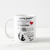 私の娘にとって、あなたはあなたより勇敢信じだ コーヒーマグカップ (左)