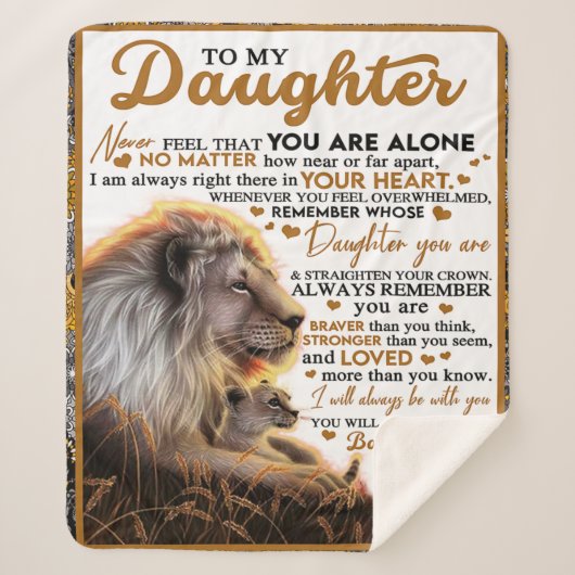 私の娘には、娘の誕生日ギフト、ベビーガール シェルパブランケット (正面)