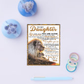 私の娘には、娘の誕生日ギフト、ベビーガール チラシ (シングル)
