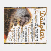 私の娘には、娘の誕生日ギフト、ベビーガール フリースブランケット (正面(横))