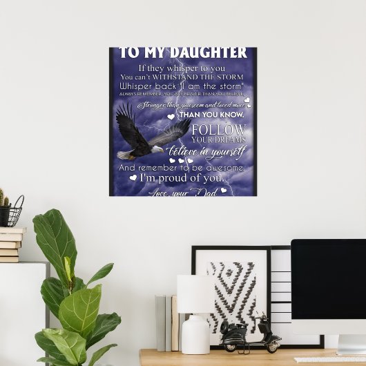 私の娘には、娘の誕生日ギフト、ベビーガール ポスター (ホームオフィス)