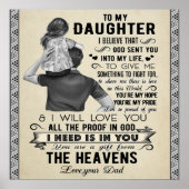 私の娘には、娘の誕生日ギフト、ベビーガール ポスター (正面)