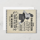 私の娘には、娘の誕生日ギフト、ベビーガール ポストカード (正面/裏面)