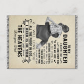 私の娘には、娘の誕生日ギフト、ベビーガール ポストカード (正面)