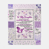 私の娘には、私の赤ん坊の女の子は永遠にあなたを愛している フリースブランケット (正面)