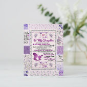 私の娘には、私の赤ん坊の女の子は永遠にあなたを愛している ポストカード (スタンド正面)