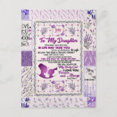 私の娘には、私の赤ん坊の女の子は永遠にあなたを愛している ポストカード (正面)