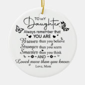 私の娘にクリスマスのオーナメント セラミックオーナメント (正面)