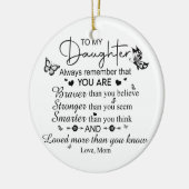 私の娘にクリスマスのオーナメント セラミックオーナメント (左)