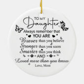 私の娘にクリスマスのオーナメント セラミックオーナメント (裏面)