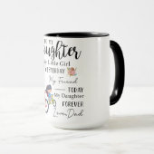 私の娘にコーヒーマグ最高の、娘への贈り物 マグカップ (正面右)