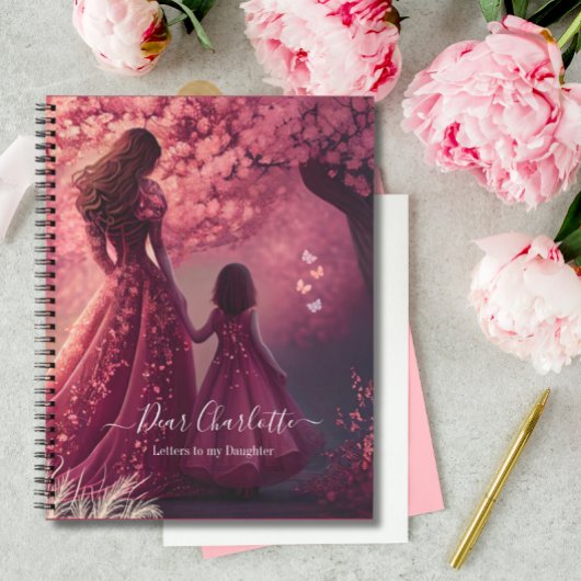 私の娘にピンクの文字メモリのキープサケカスタムの ノートブック