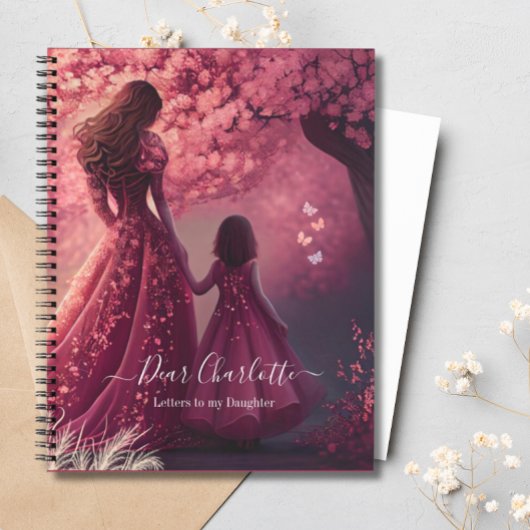 私の娘にピンクの文字メモリのキープサケカスタムの ノートブック