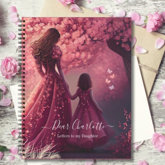 私の娘にピンクの文字メモリのキープサケカスタムの ノートブック