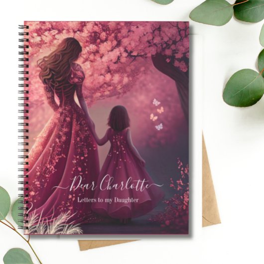 私の娘にピンクの文字メモリのキープサケカスタムの ノートブック