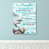 私の娘にライオン家族ギフト娘誕生日 キャンバスプリント (インサイチュ (ウッドフロア))