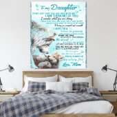私の娘にライオン家族ギフト娘誕生日 キャンバスプリント (インサイチュ (寝室))