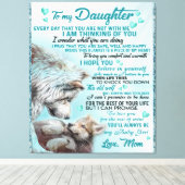 私の娘にライオン家族ギフト娘誕生日 キャンバスプリント (インサイチュ (ウッドフロア))