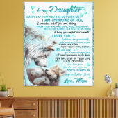 私の娘にライオン家族ギフト娘誕生日 キャンバスプリント (インサイチュ (リビング))