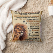 私の娘にライオン家族ギフト娘誕生日 クッション (ブランケット)