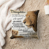 私の娘にライオン家族ギフト娘誕生日 クッション (ブランケット)