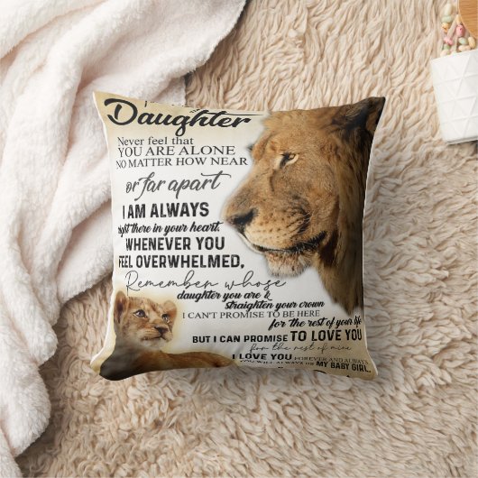 私の娘にライオン家族ギフト娘誕生日 クッション (ブランケット)