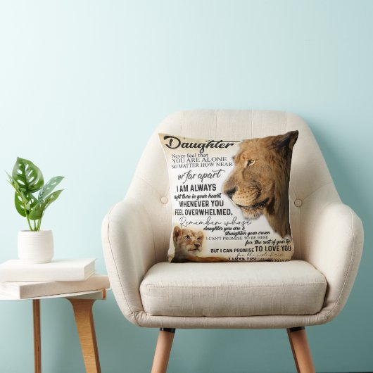 私の娘にライオン家族ギフト娘誕生日 クッション (椅子)