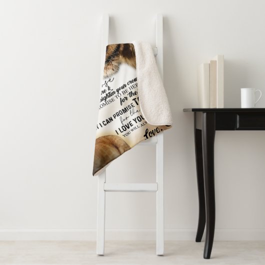 私の娘にライオン家族ギフト娘誕生日 シェルパブランケット (インサイチュ)