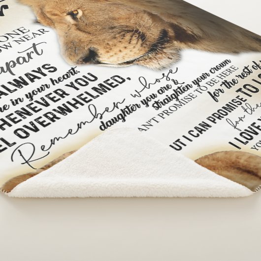 私の娘にライオン家族ギフト娘誕生日 シェルパブランケット (3/4)