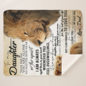 私の娘にライオン家族ギフト娘誕生日 シェルパブランケット (正面(横))