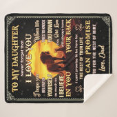 私の娘にライオン家族ギフト娘誕生日 シェルパブランケット (正面(横))