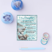 私の娘にライオン家族ギフト娘誕生日 チラシ (シングル)