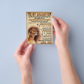 私の娘にライオン家族ギフト娘誕生日 チラシ (手)