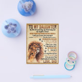 私の娘にライオン家族ギフト娘誕生日 チラシ (シングル)