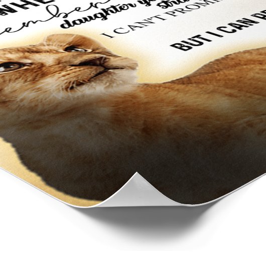 私の娘にライオン家族ギフト娘誕生日 ポスター (角)