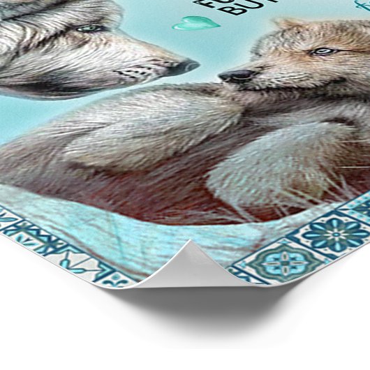 私の娘にライオン家族ギフト娘誕生日 ポスター (角)