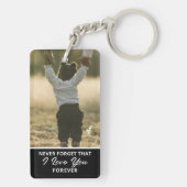 私の娘に写真と心カスタムのこもったメッセージ キーホルダー (裏面)