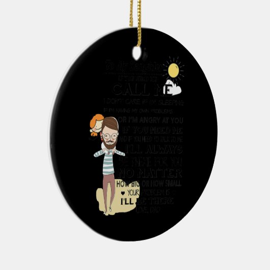 私の娘に向かって私をもしパパパパと呼ぶ セラミックオーナメント (右)